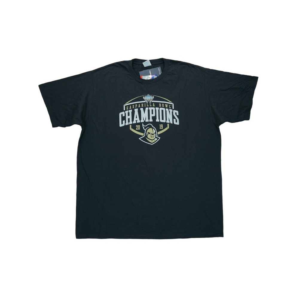 NWT Mens 2XL UCF Knights 2019 Gasparilla Bowl Champions Shirt Black Fanatics Tee